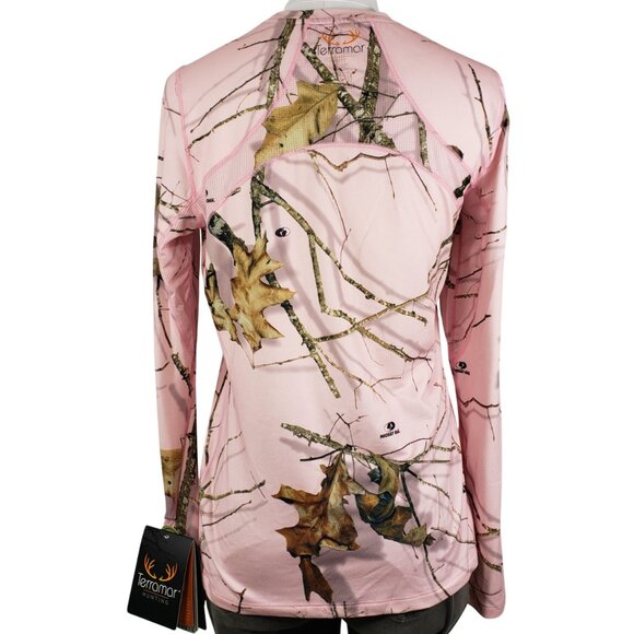 Terramar Women Stalker Pink Camo Long Sleeve Tee M, Fall Hiking Camping Hunting - Picture 4 of 11